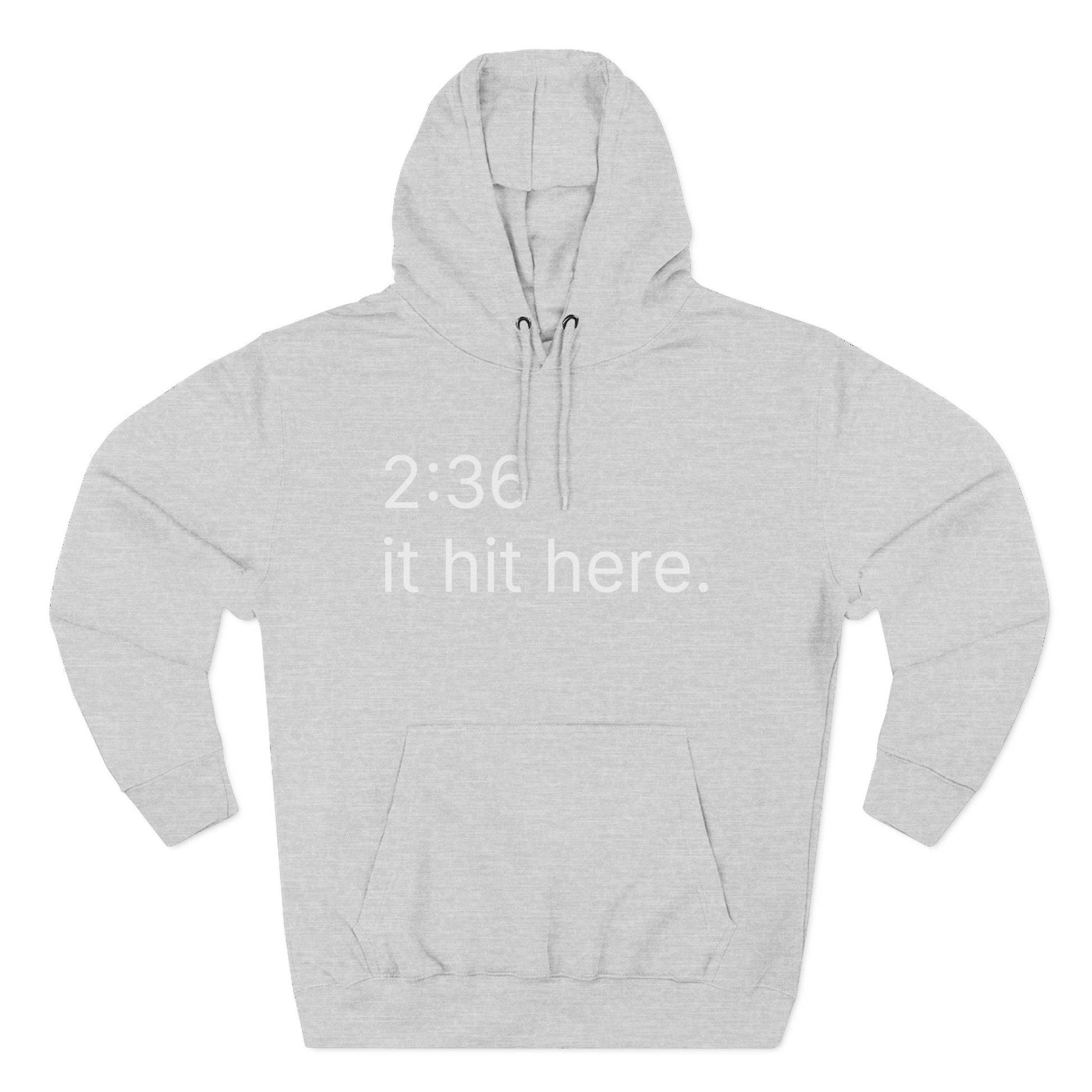 236 - it hit here. hoodie