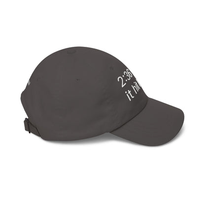 2:36 - it hit here. hat