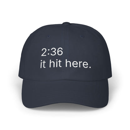 2:36 - it hit here. hat
