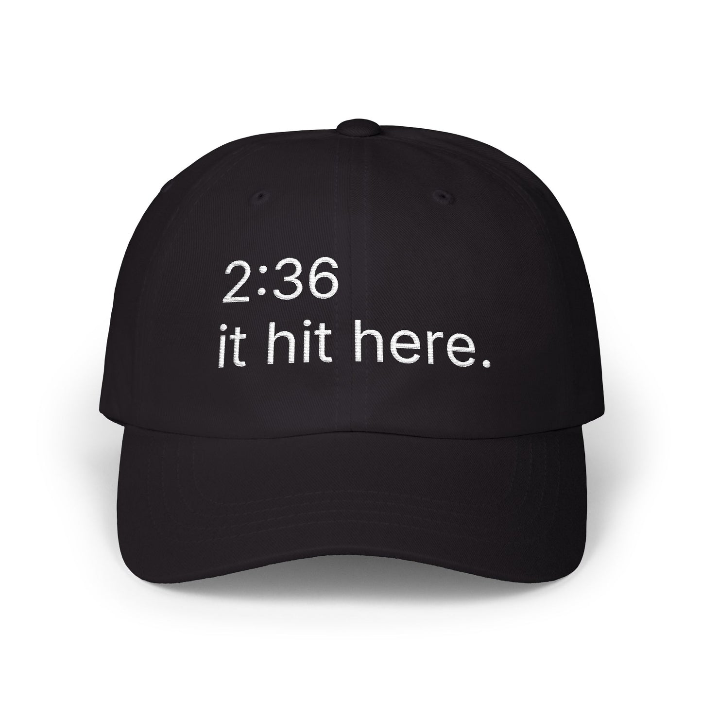 2:36 - it hit here. hat