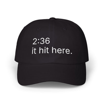 2:36 - it hit here. hat