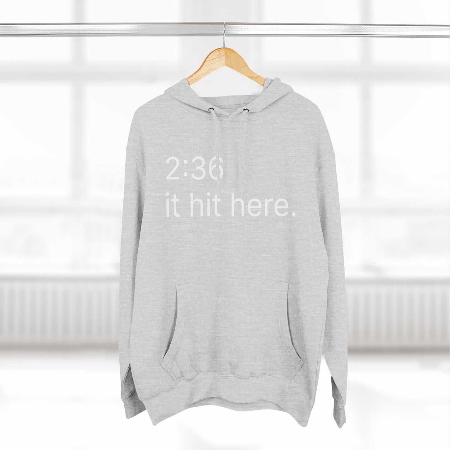 236 - it hit here. hoodie