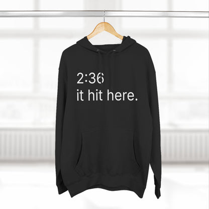 236 - it hit here. hoodie