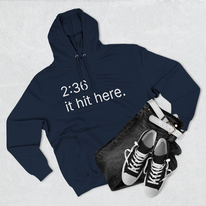 236 - it hit here. hoodie