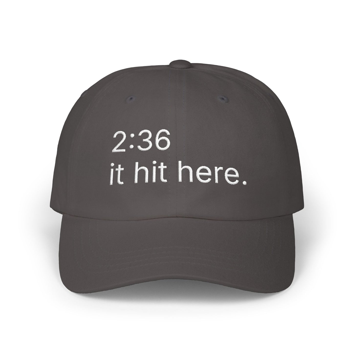 2:36 - it hit here. hat
