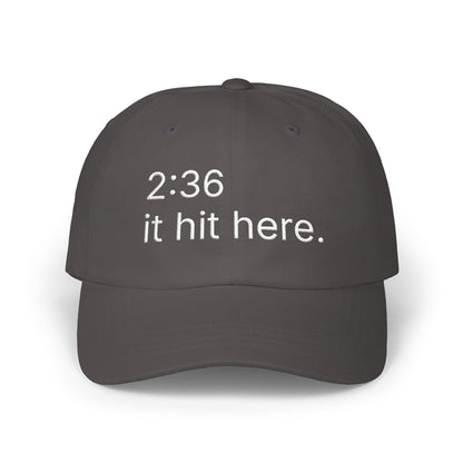 2:36 - it hit here. hat