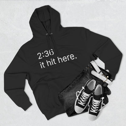 236 - it hit here. hoodie